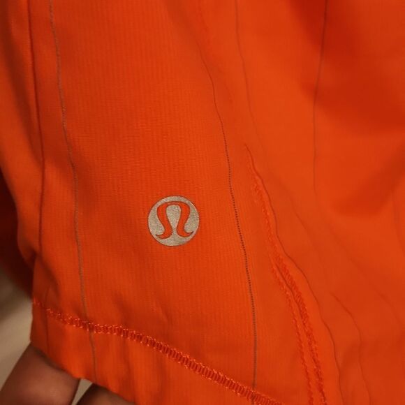 Lululemon Women's "Get Up & Glow" Orange & Black Activewear Jacket Size 6 - Picture 11 of 11
